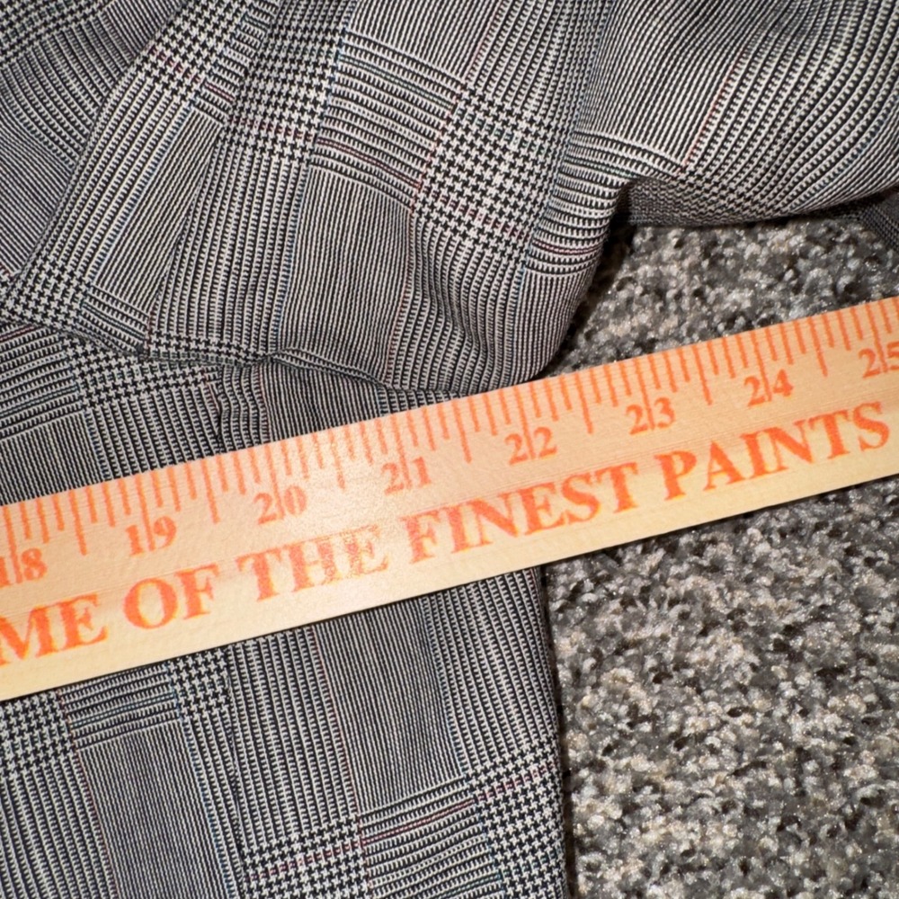 Vintage 80s Christian Dior Monsieur 42R Grey Glen Plaid Wool Blazer Sport Coat - Picture 3 of 8